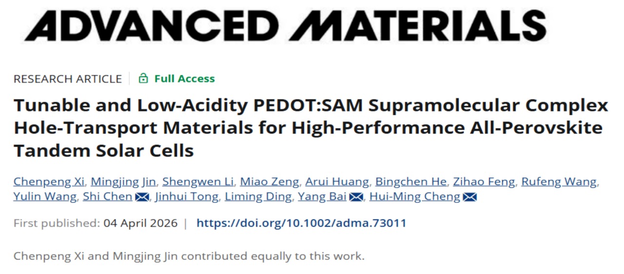 从“被动修补”到“主动设计”：深圳理工大学团队根治全钙钛矿叠层电池“内伤”